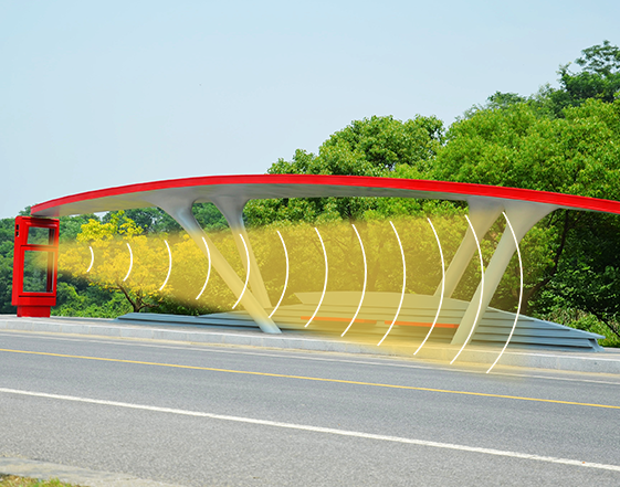 公交站臺定向揚聲器提供清晰車輛到站信息，避免聲音擴散，維護環境寧靜。